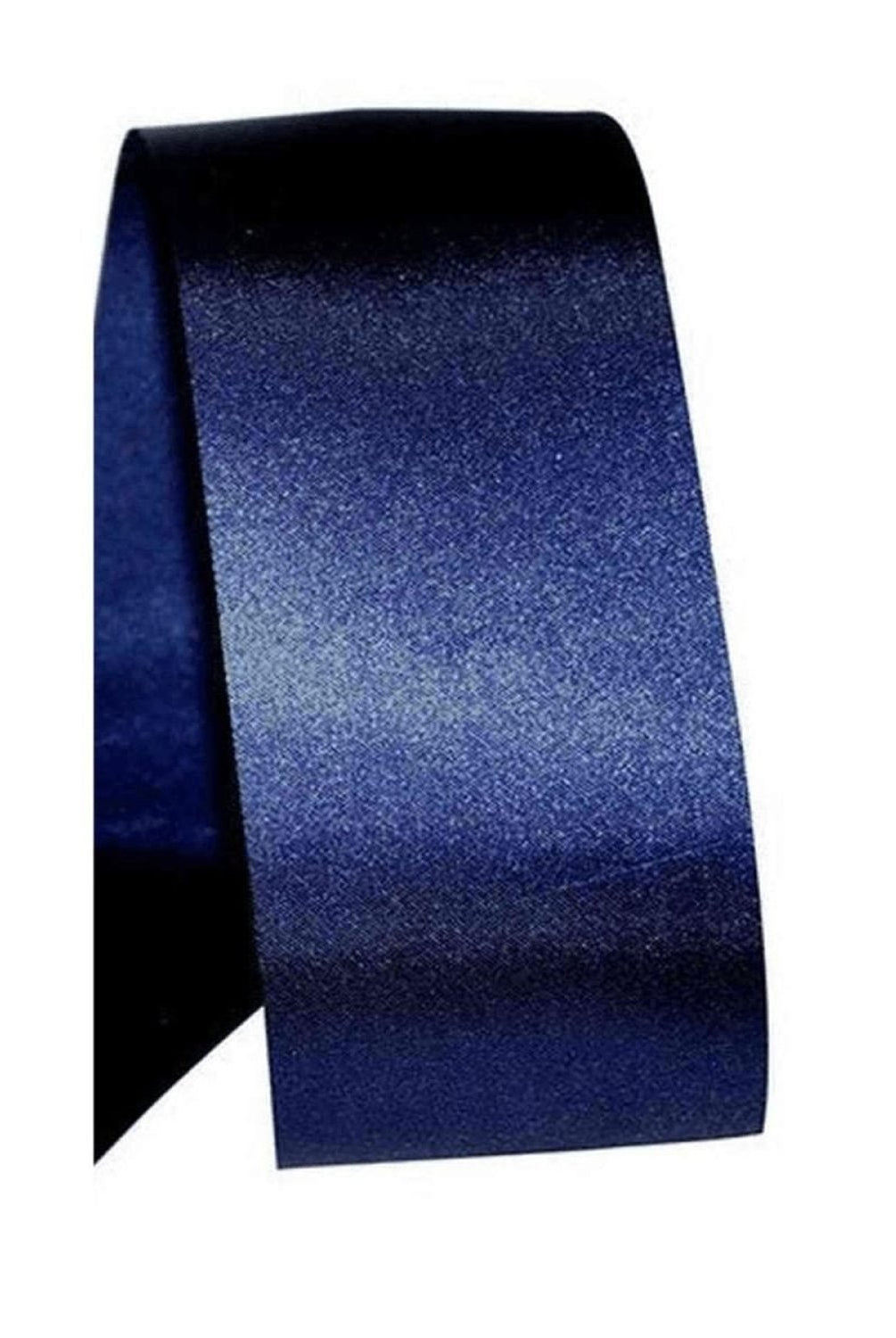 Shop For 2.5 inch Satin Non - Wired Ribbon: Navy (50 Yards)