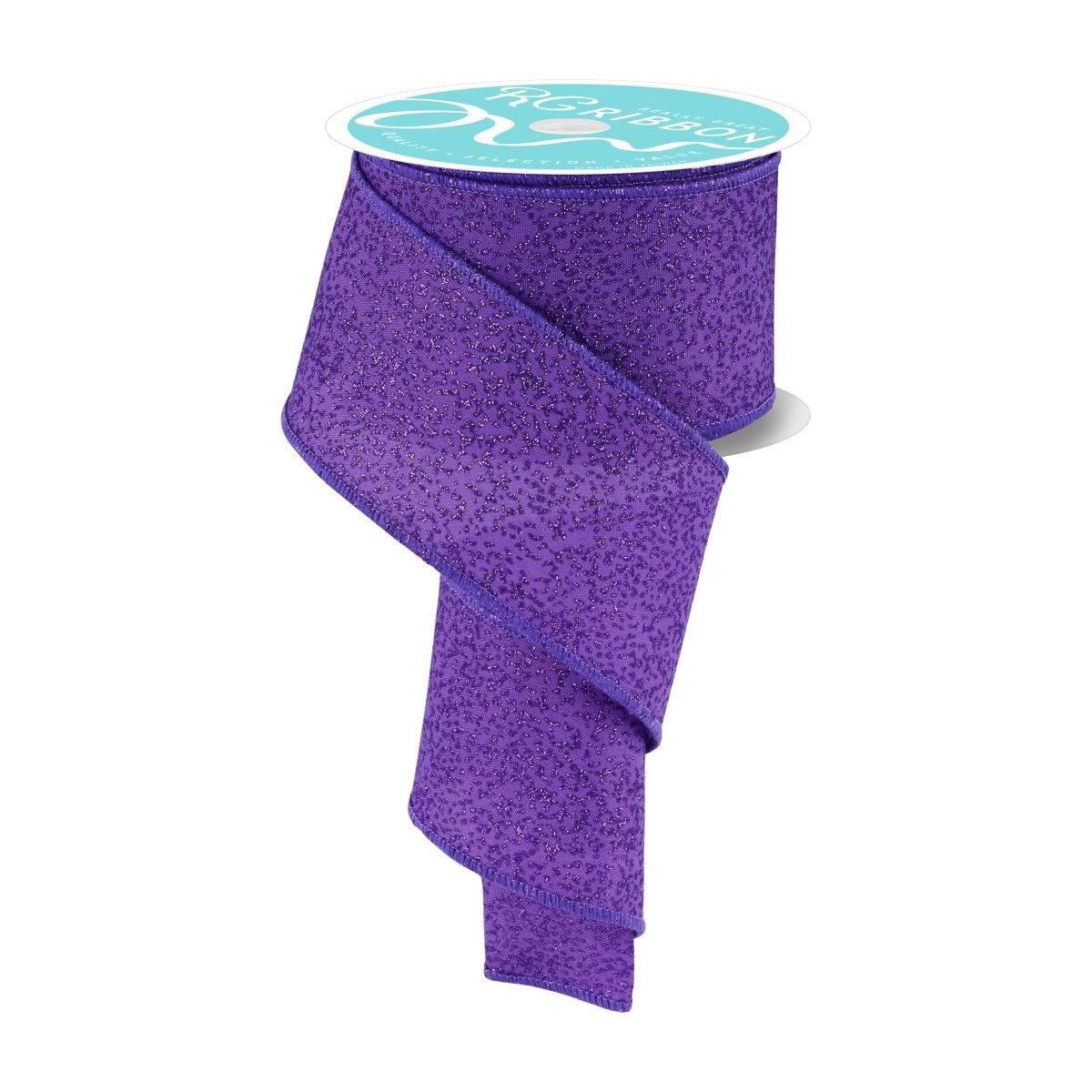 Shop For 2.5" Irregular Spotted Glitter Ribbon: Purple (10 Yards)