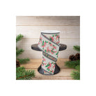 Shop For 2.5" Jingle Bell Holly Stripe Edge Ribbon: Ivory (10 Yards)