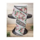 Shop For 2.5" Jingle Bell Holly Stripe Edge Ribbon: White (10 Yards)