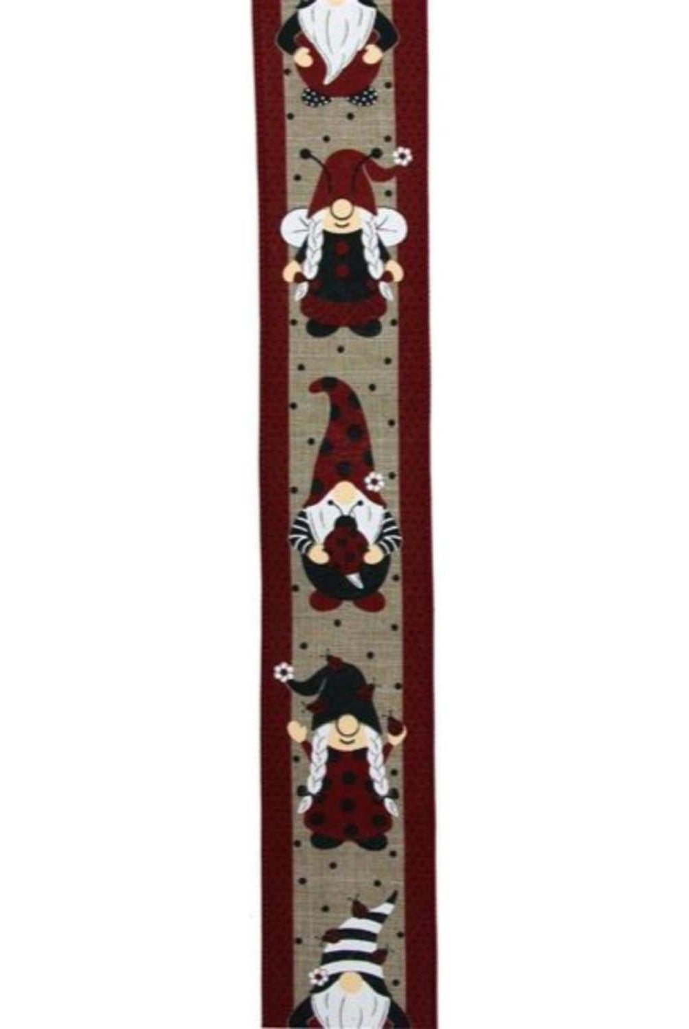 Shop For 2.5" Ladybug Gnome Ribbon: Light Beige (10 Yards)