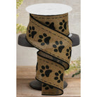 Shop For 2.5" Large Paw Print Royal Ribbon: Tan (10 Yards)
