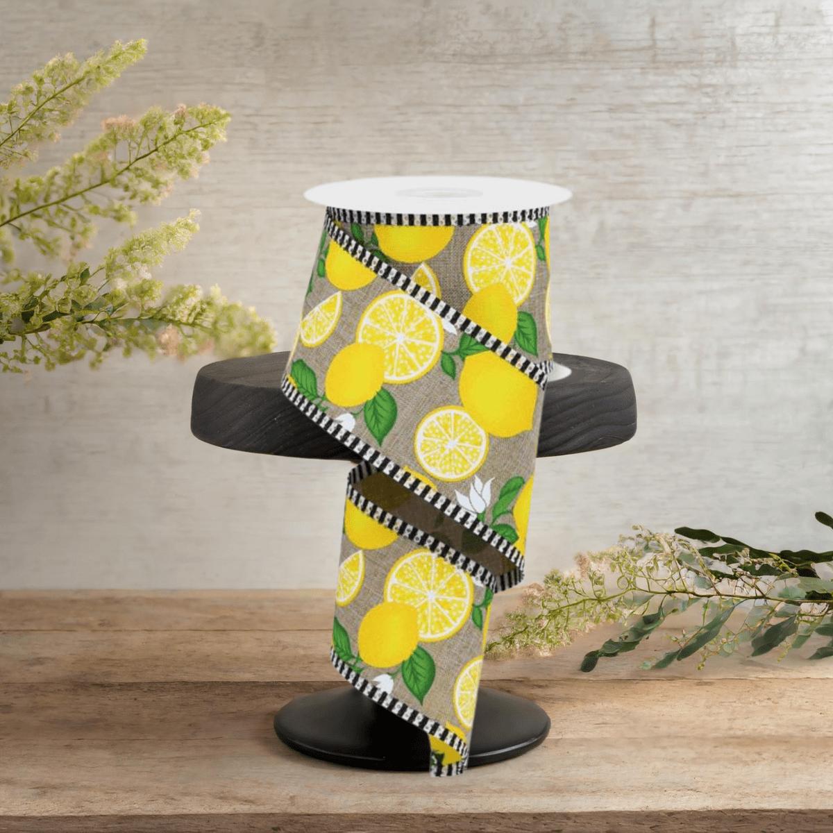 Shop For 2.5" Lemon Thin Stripes Ribbon: Lt Beige (10 Yards)