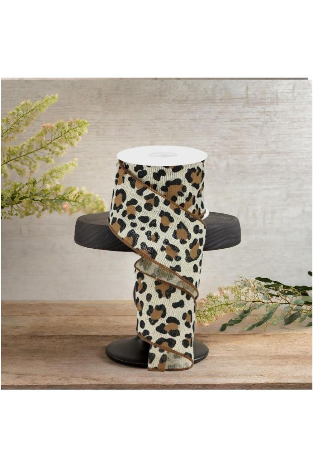 Shop For 2.5" Leopard Print Ribbon: Ivory (10 Yards)