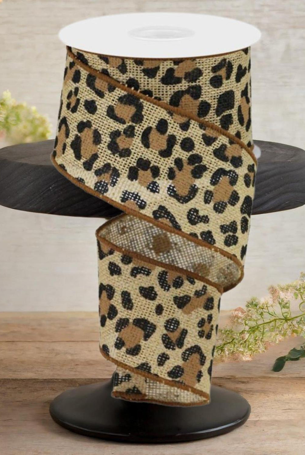 Shop For 2.5" Leopard Print Ribbon: Natural (10 Yards)
