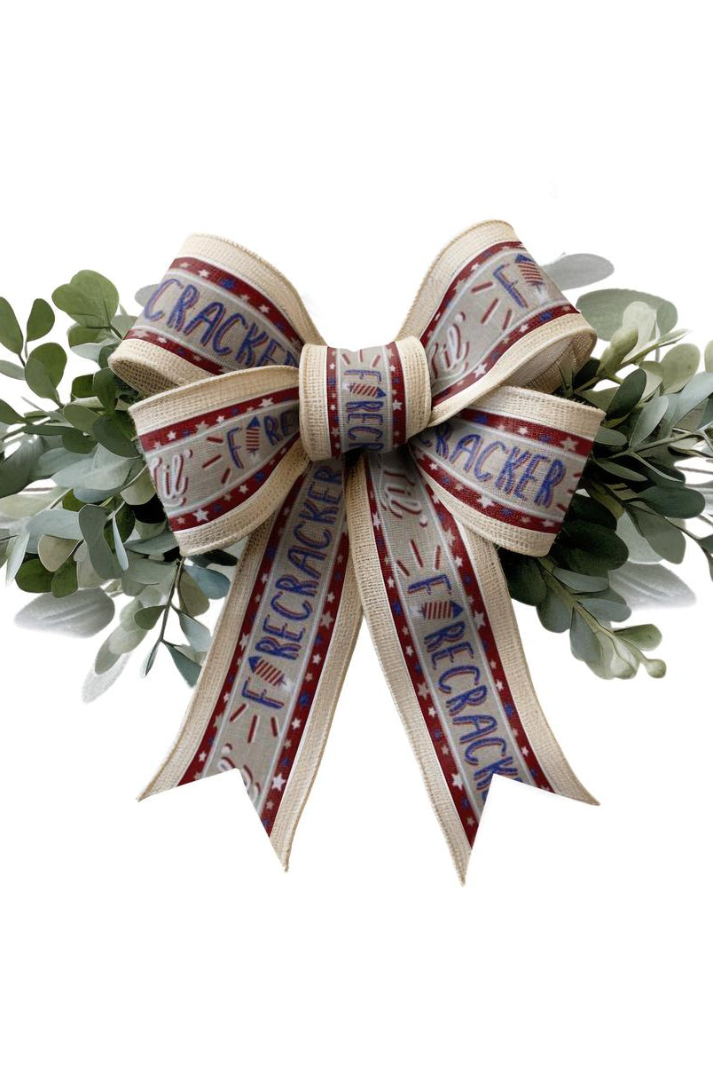 Shop For 2.5" Lil Firecracker Patriotic Ribbon: Natural (10 Yards)