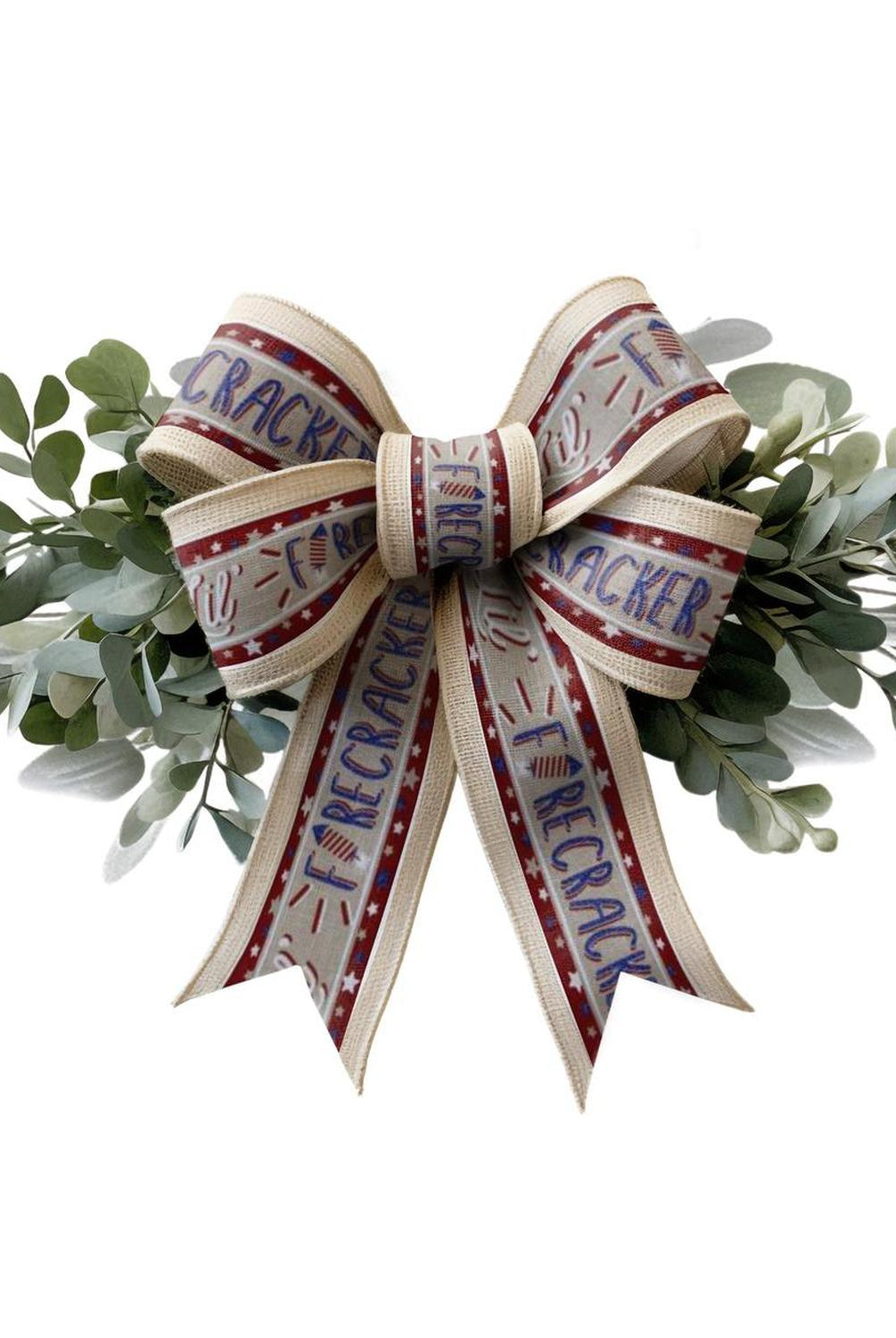 Shop For 2.5" Lil Firecracker Patriotic Ribbon: Natural (10 Yards)