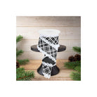 Shop For 2.5" Line Check Lace Ribbon: Black/White (10 Yard)