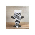 Shop For 2.5" Line Check Lace Ribbon: Black/White (10 Yard)