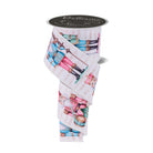 Shop For 2.5" LS Nutcracker Ribbon: Ivory/Pink (10 Yards)