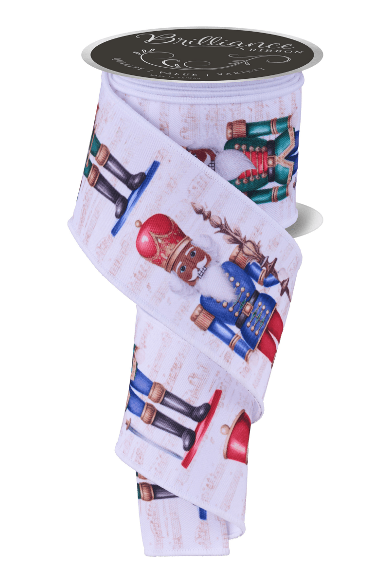 Shop For 2.5" LS Nutcracker Ribbon: White (10 Yards)