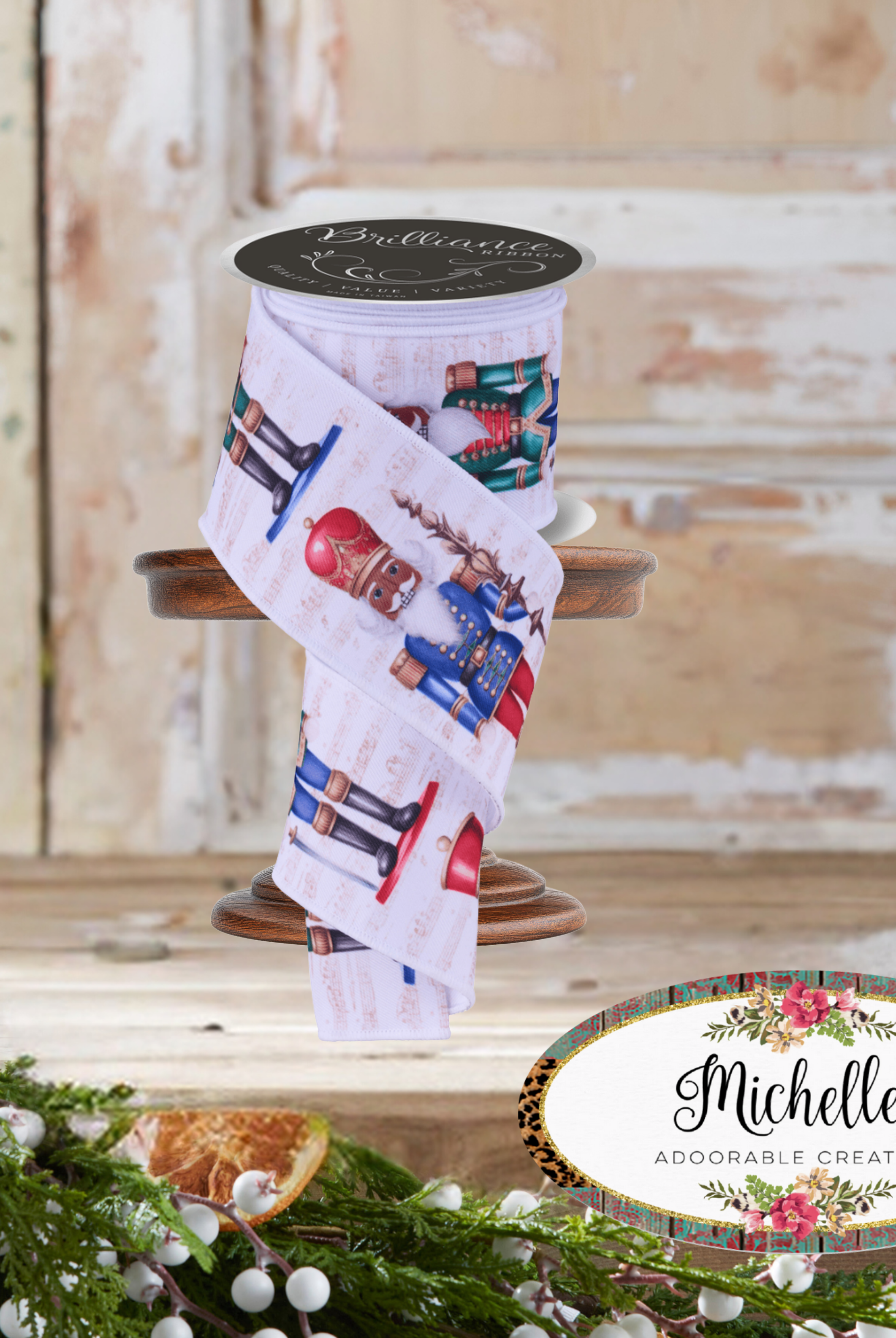 Shop For 2.5" LS Nutcracker Ribbon: White (10 Yards)