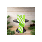 Shop For 2.5" Medium Horizontal Stripe Ribbon: Lime Green & White (10 Yards)