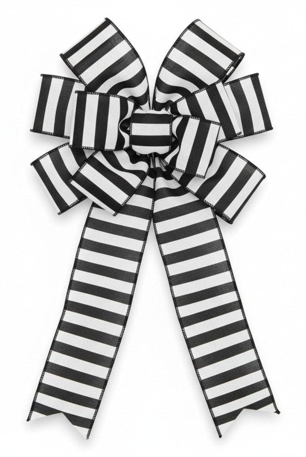 Shop For 2.5" Medium Horizontal Striped Ribbon: Black/White (10 Yard)
