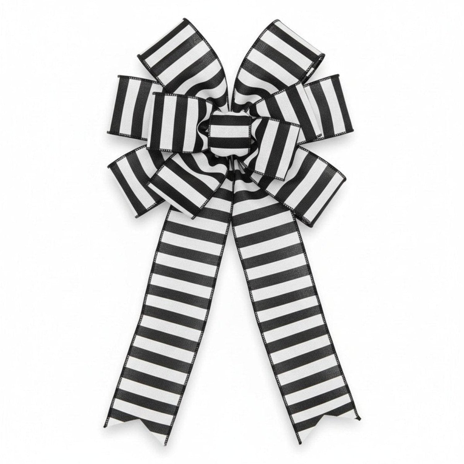 Shop For 2.5" Medium Horizontal Striped Ribbon: Black/White (10 Yard)