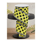 Shop For 2.5" Medium Polka Dots Gingham Edge: Yellow & Black (10 Yards)