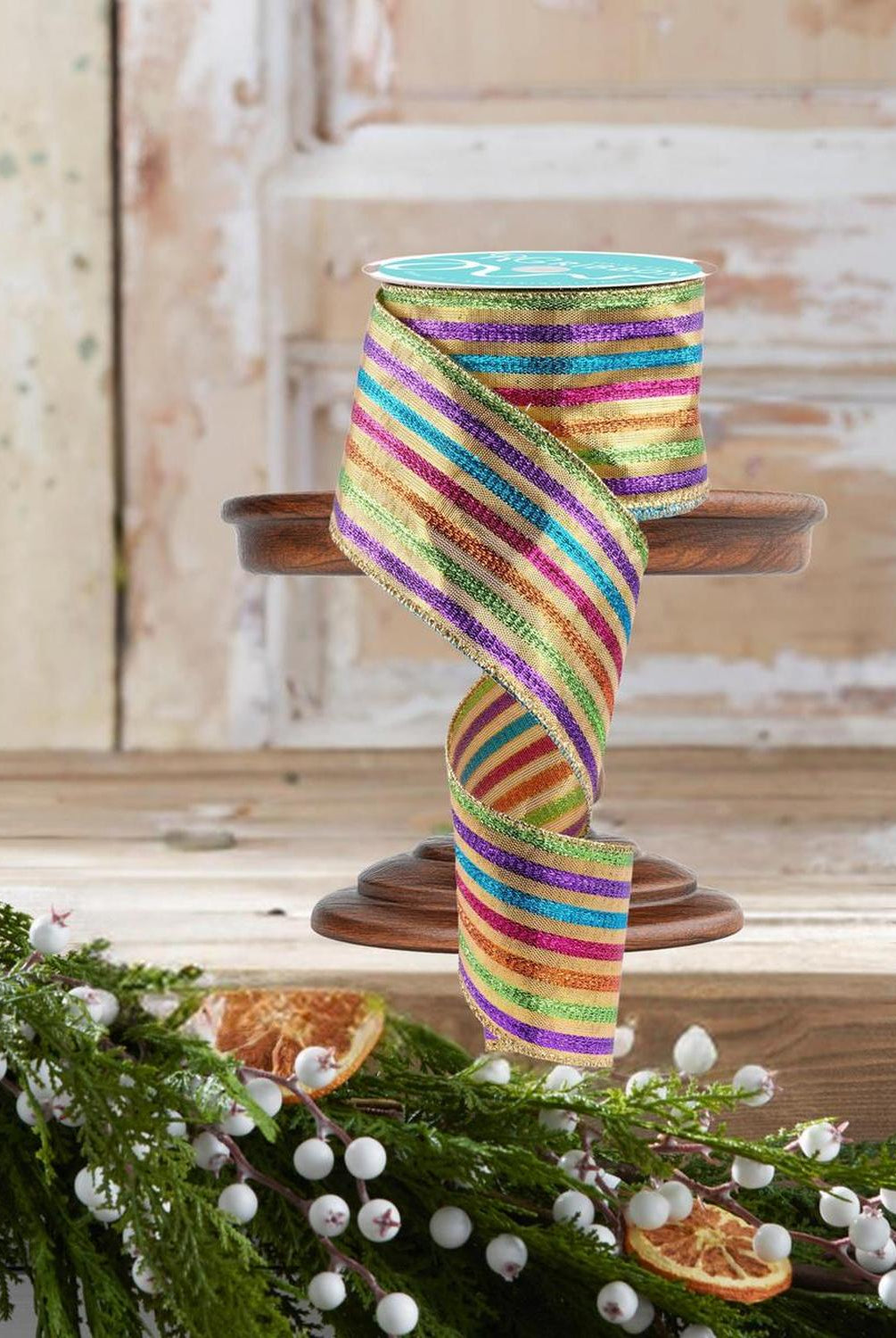 Shop For 2.5" Metallic Fiesta Stripe Ribbon: Gold (10 Yards)