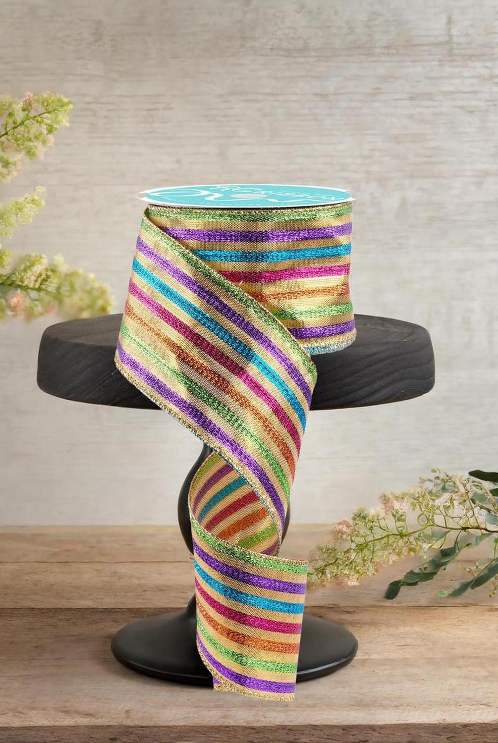 Shop For 2.5" Metallic Fiesta Stripe Ribbon: Gold (10 Yards)