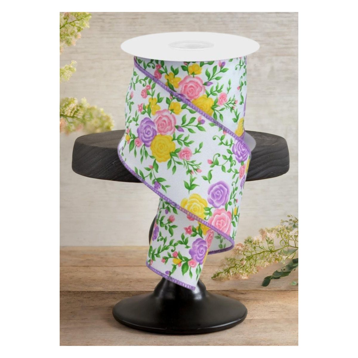 Shop For 2.5" Mini Roses Ribbon: Lavender (10 Yards)