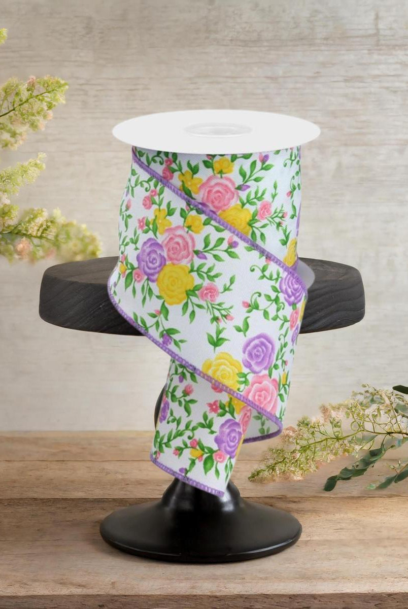 Shop For 2.5" Mini Roses Ribbon: Lavender (10 Yards)
