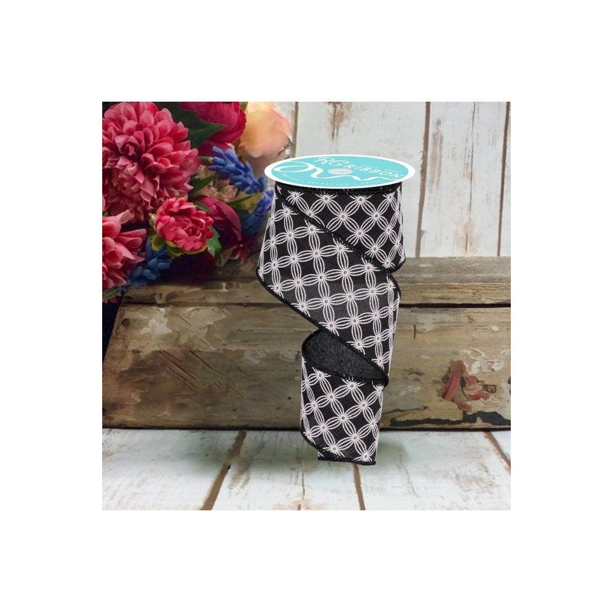 Shop For 2.5" Multi Circles and Dots Ribbon: Black (10 Yards)