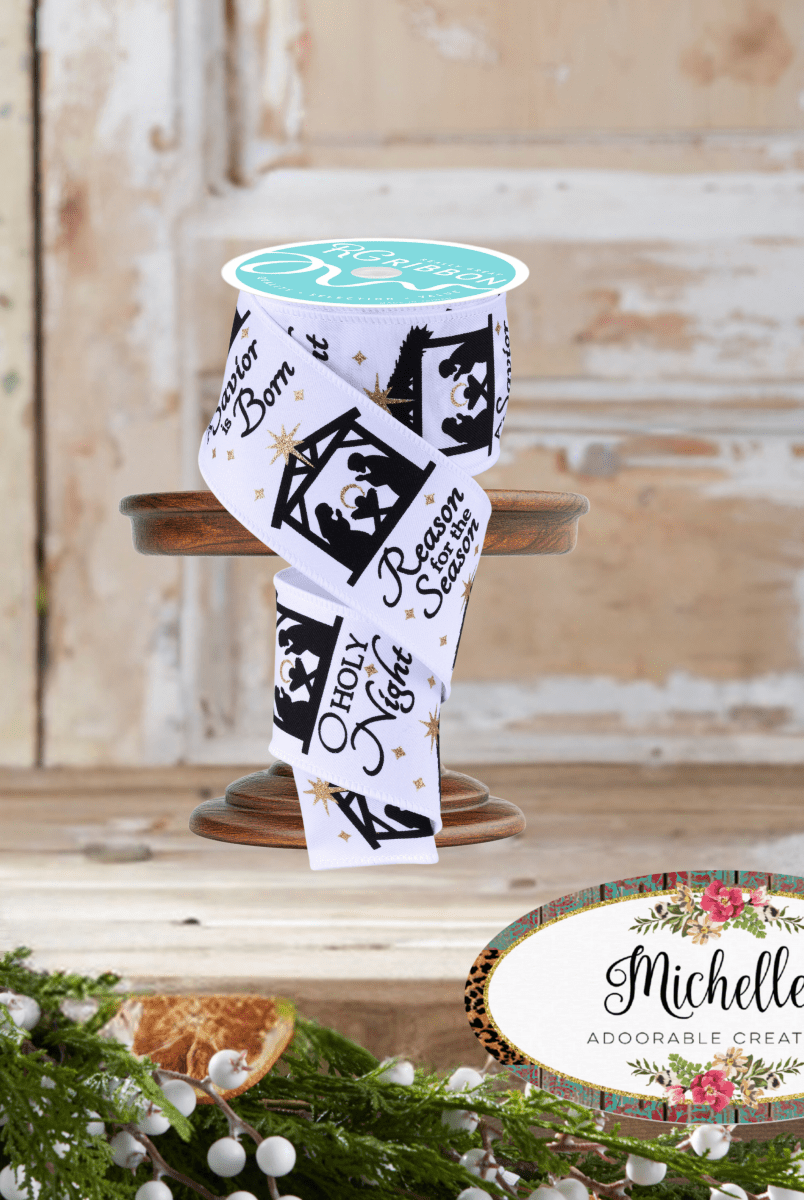 Shop For 2.5" Nativity Scene Ribbon: White (10 Yards)