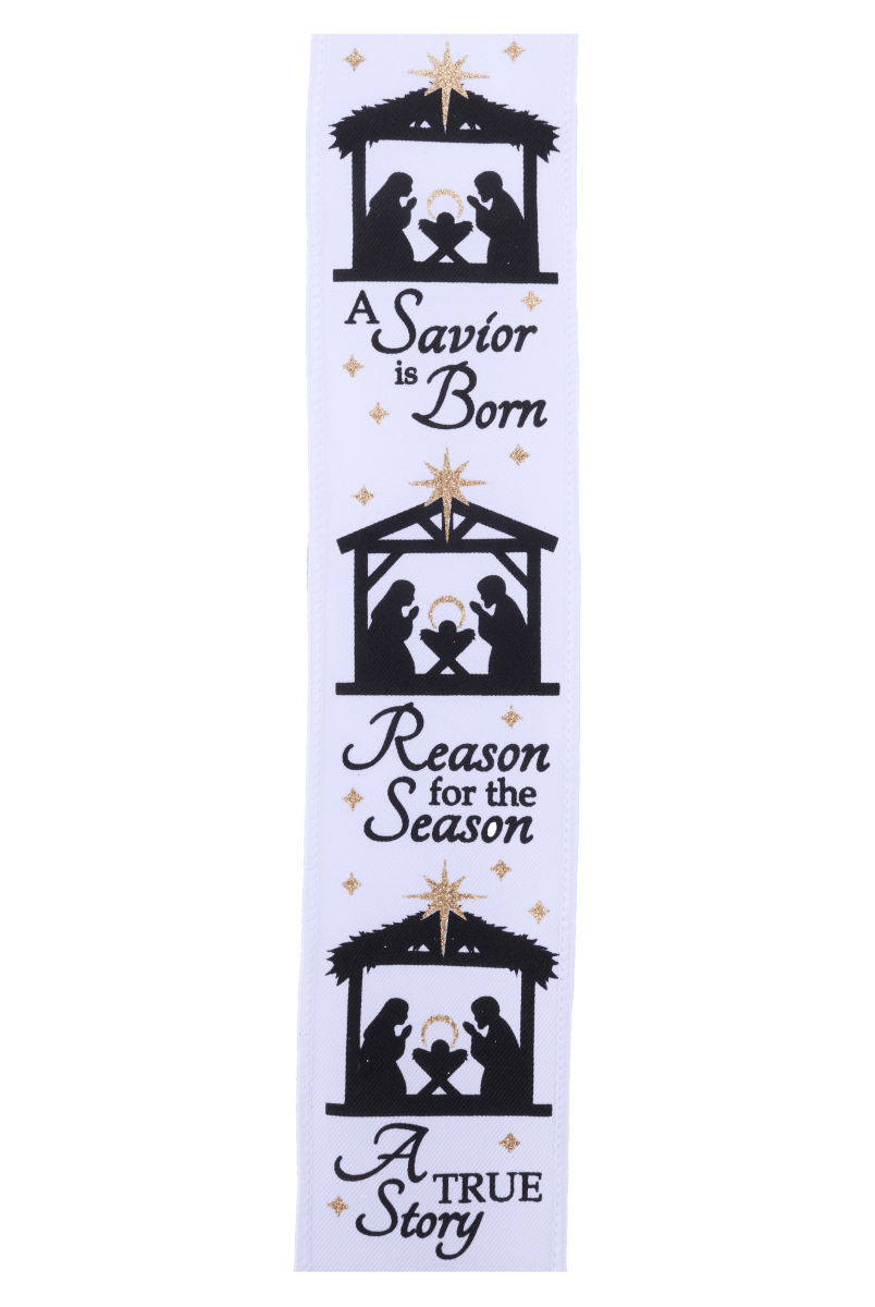 Shop For 2.5" Nativity Scene Ribbon: White (10 Yards)