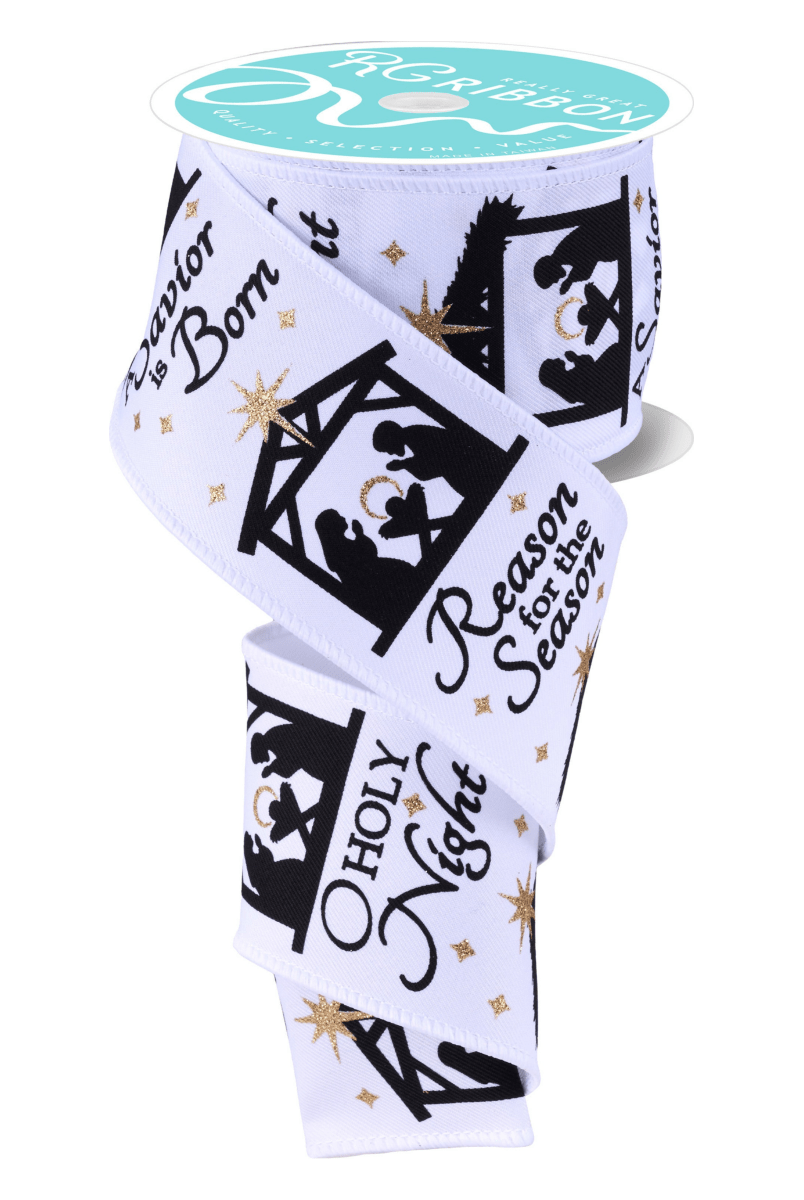 Shop For 2.5" Nativity Scene Ribbon: White (10 Yards)