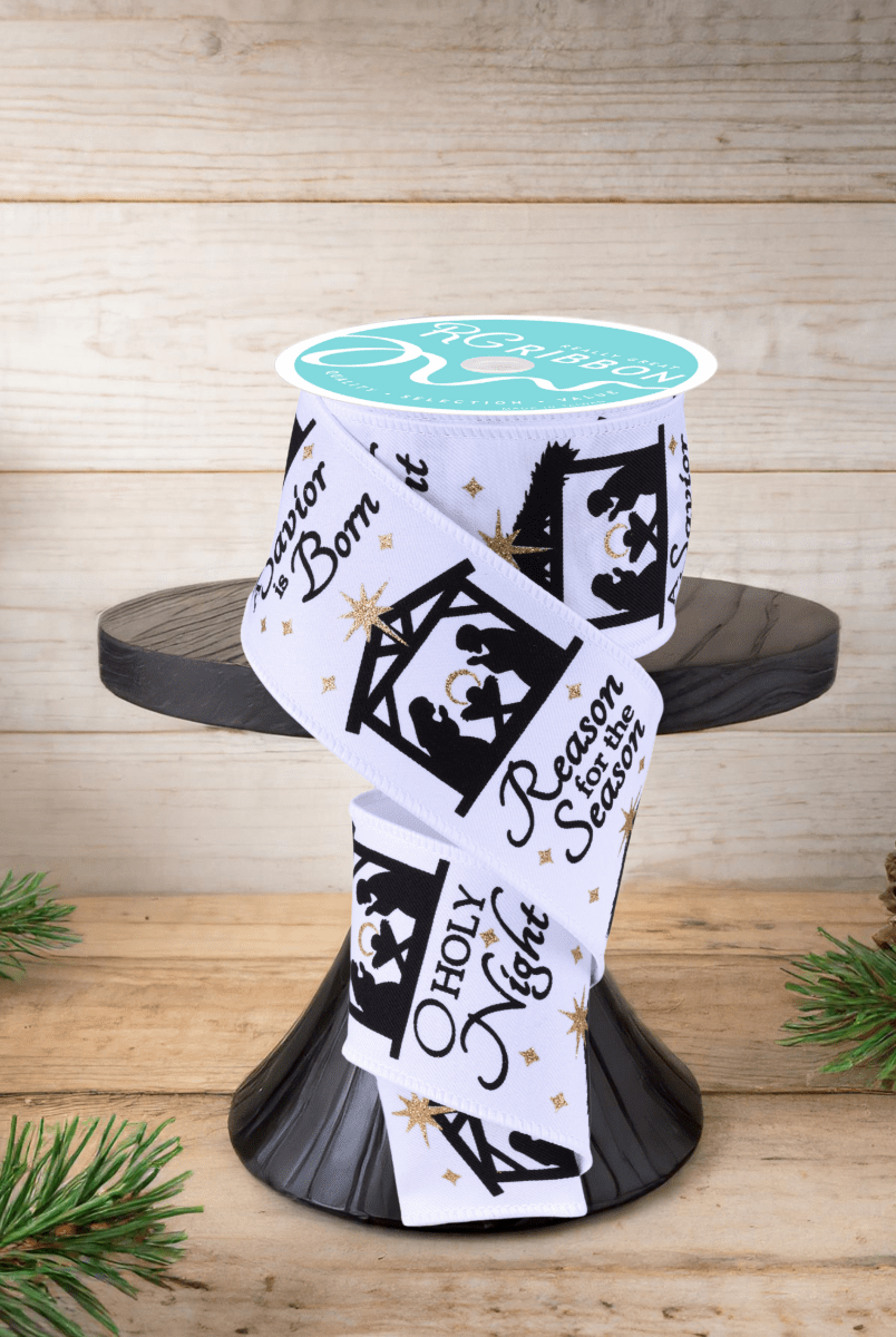 Shop For 2.5" Nativity Scene Ribbon: White (10 Yards)