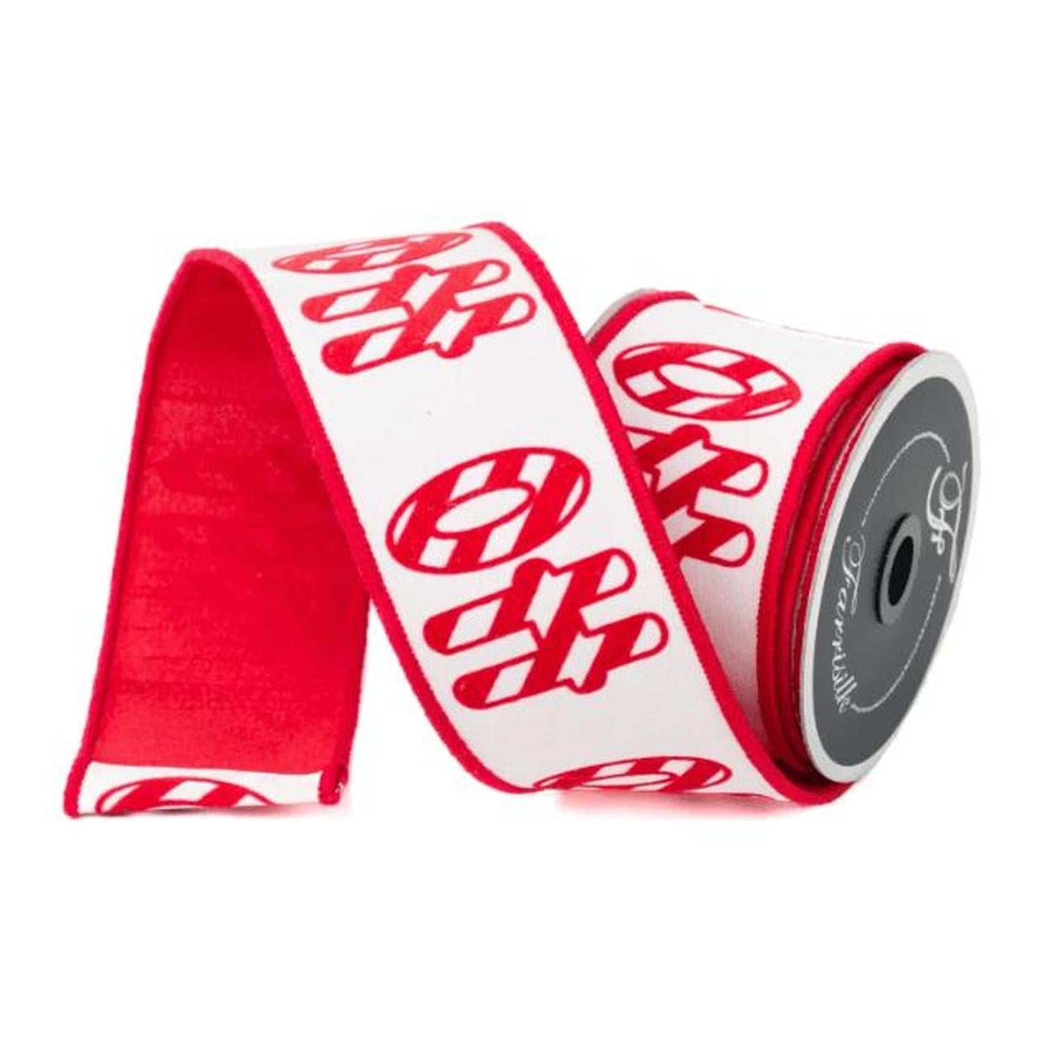 Shop For 2.5" North Pole Ribbon: Red/White (10 Yards)