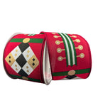 Shop For 2.5" Nutcracker Stripes & Patterns Ribbon: Red & Green (10 Yards)