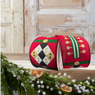 Shop For 2.5" Nutcracker Stripes & Patterns Ribbon: Red & Green (10 Yards)