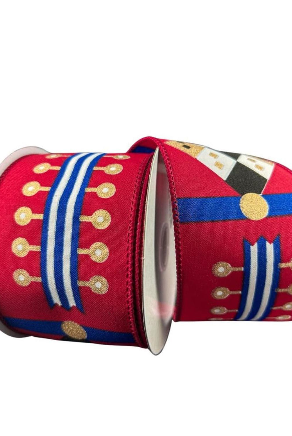 2.5" Nutcracker Stripes Ribbon: Red & Blue