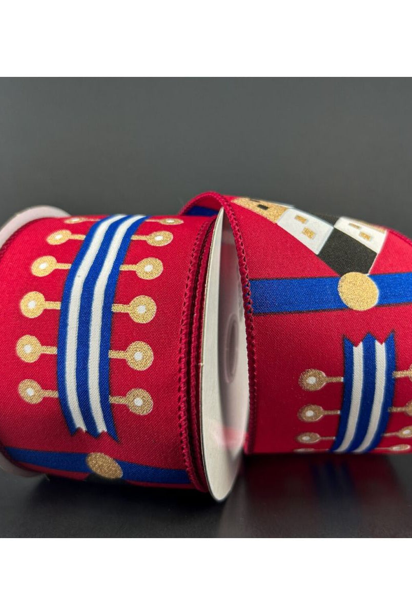 Shop For 2.5" Nutcracker Stripes Ribbon: Red, Blue and Green (10 Yards) at Michelle's aDOORable Creations