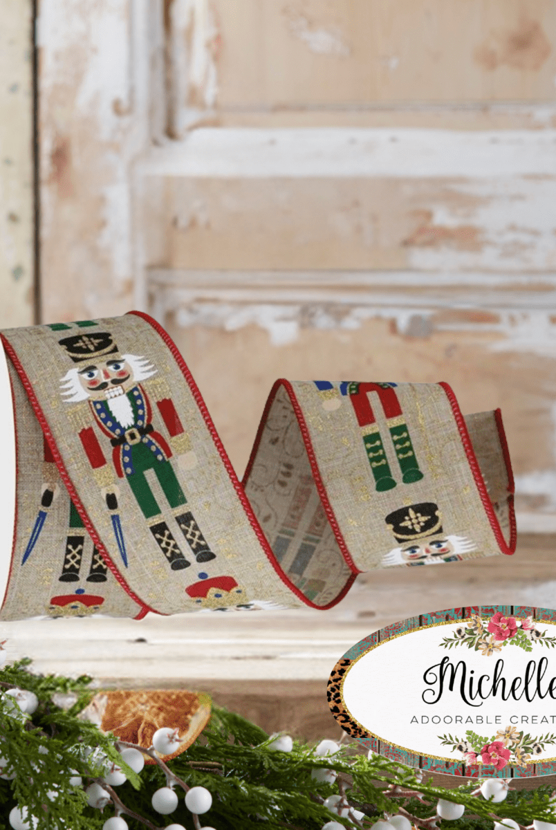 Shop For 2.5" Nutcrackers Royal Ribbon: Natural (10 Yards)