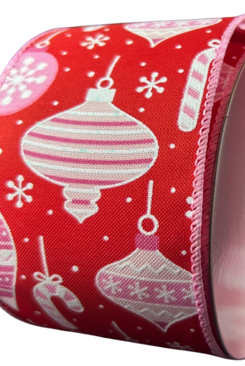 Shop For 2.5" Ornament Ribbon: Red, Pink, and White (10 Yards)