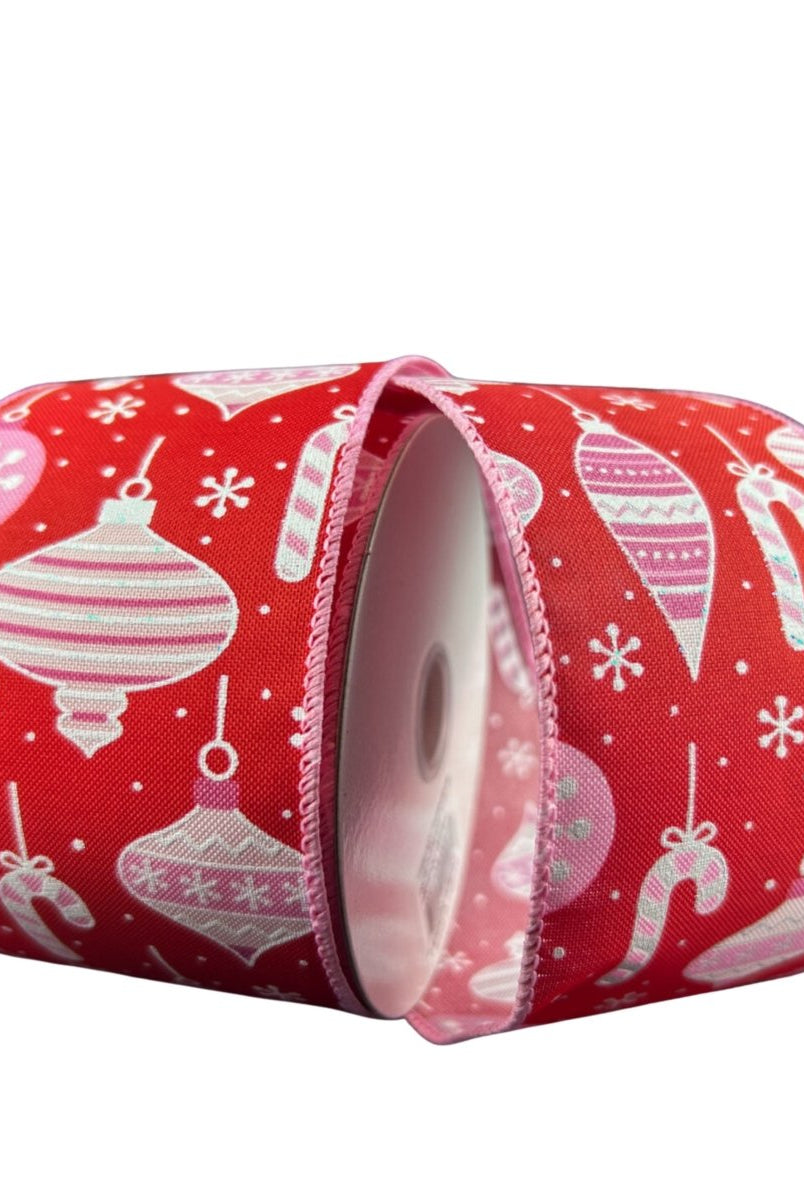 Shop For 2.5" Ornament Ribbon: Red, Pink, and White (10 Yards)