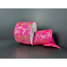 Shop For 2.5" Paisley Skull Halloween Ribbon: Fuchsia (10 Yards)
