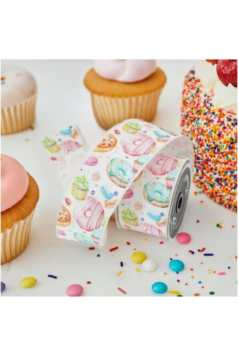 Shop For 2.5" Pastel Pastries Ribbon: White at Michelle's aDOORable Creations