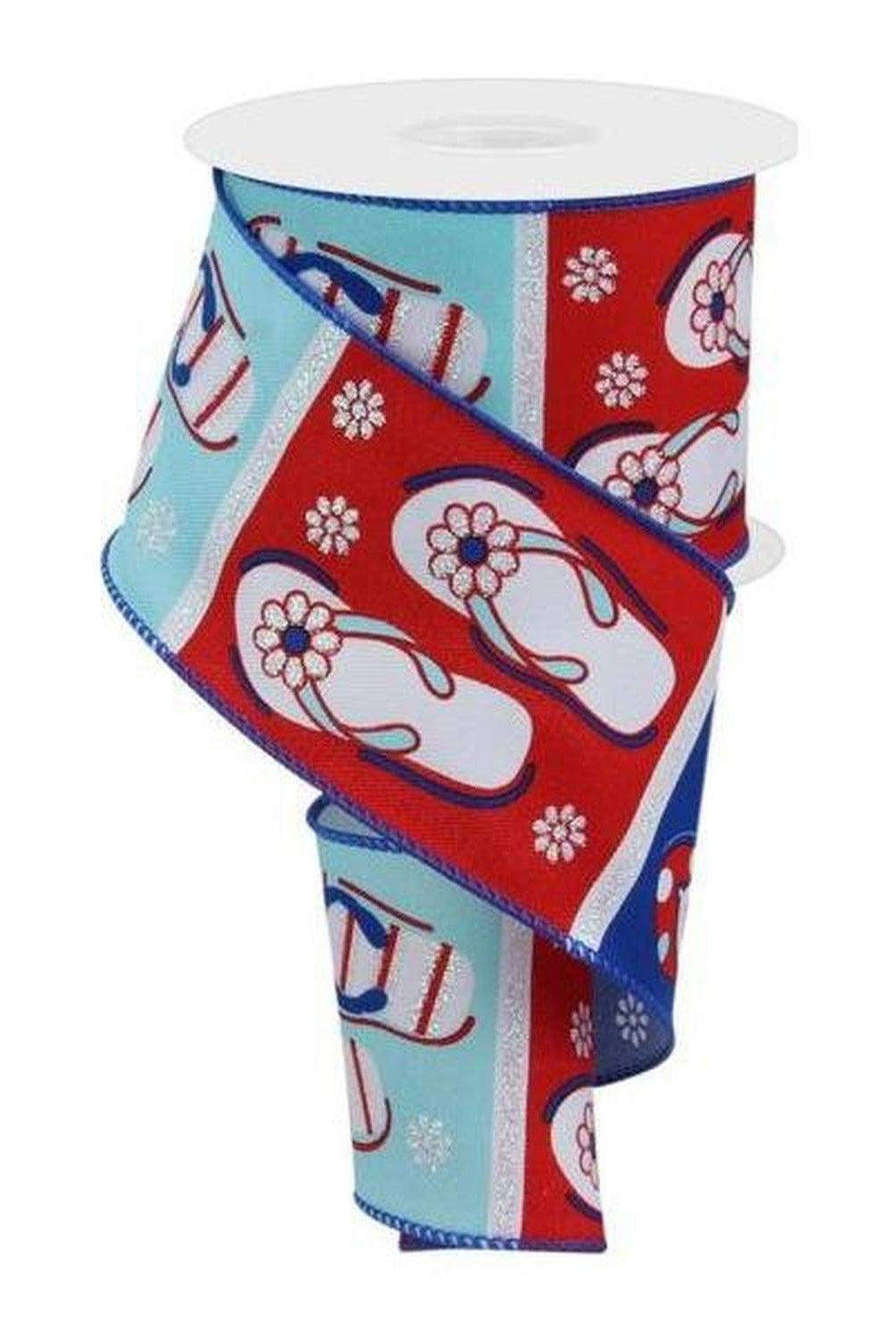 Shop For 2.5" Patriotic Flip Flop Ribbon: Red (10 Yard)