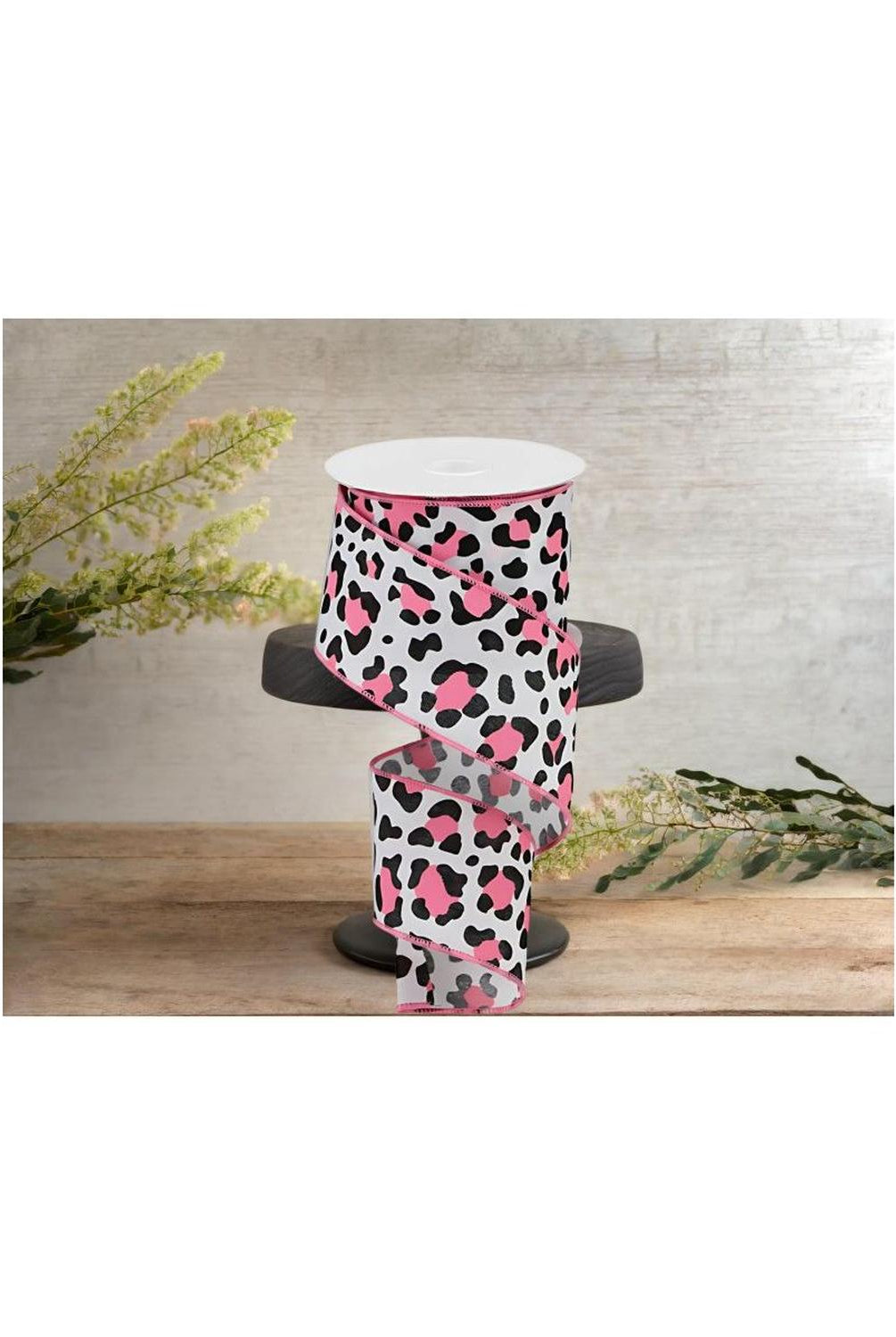 Shop For 2.5" Pink Leopard Ribbon: White (10 Yards)