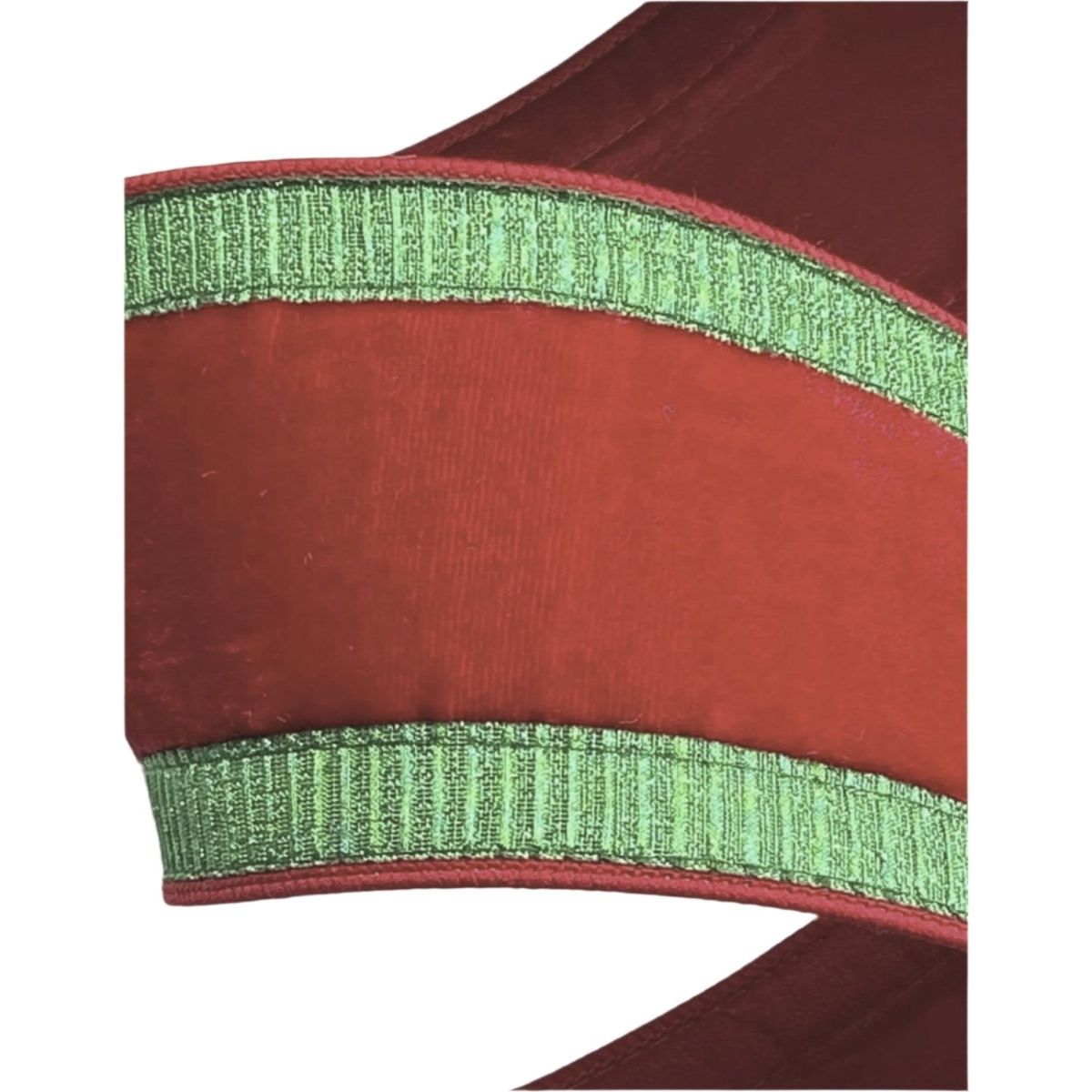 Shop For 2.5" Pleated Borders Ribbon: Red/Green (10 Yards)