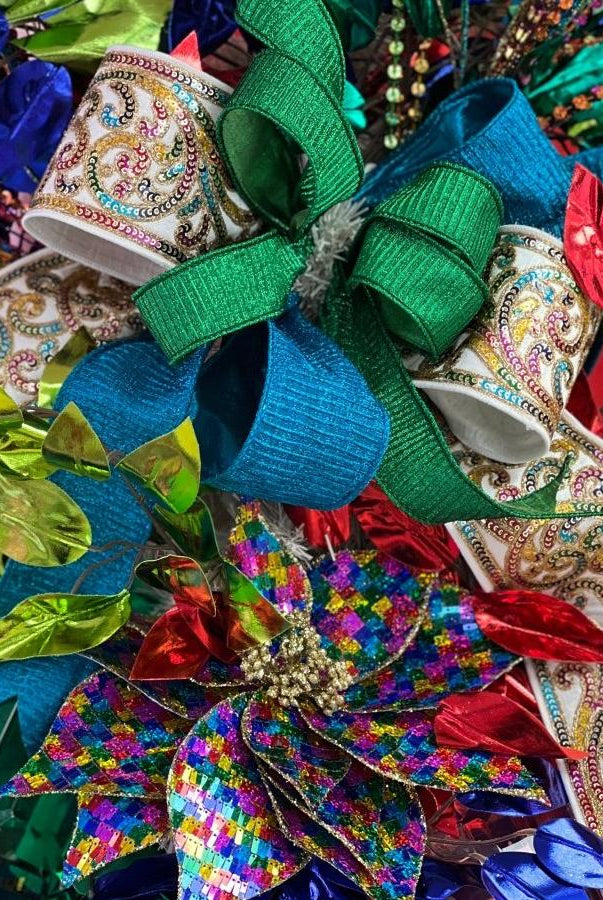 Shop For 2.5" Pleated Lame Ribbon: Green (10 Yards)