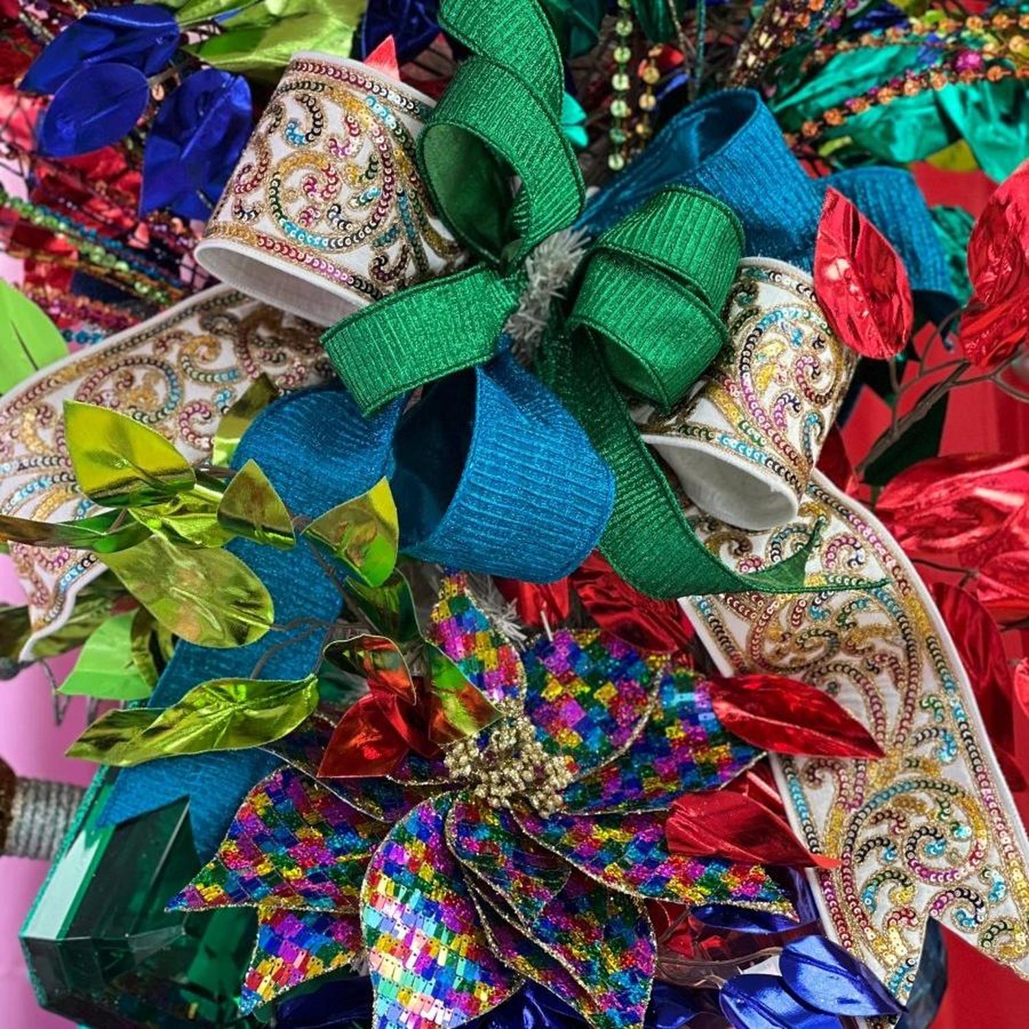 Shop For 2.5" Pleated Lame Ribbon: Green (10 Yards)