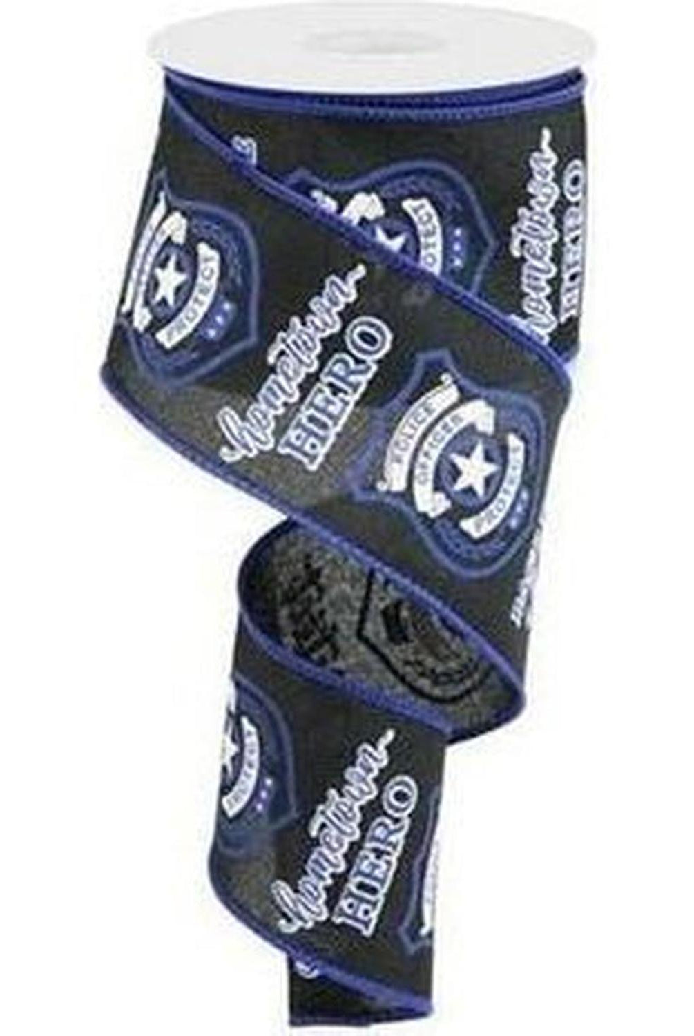 2.5" Police Badge Ribbon: Black (10 Yards)