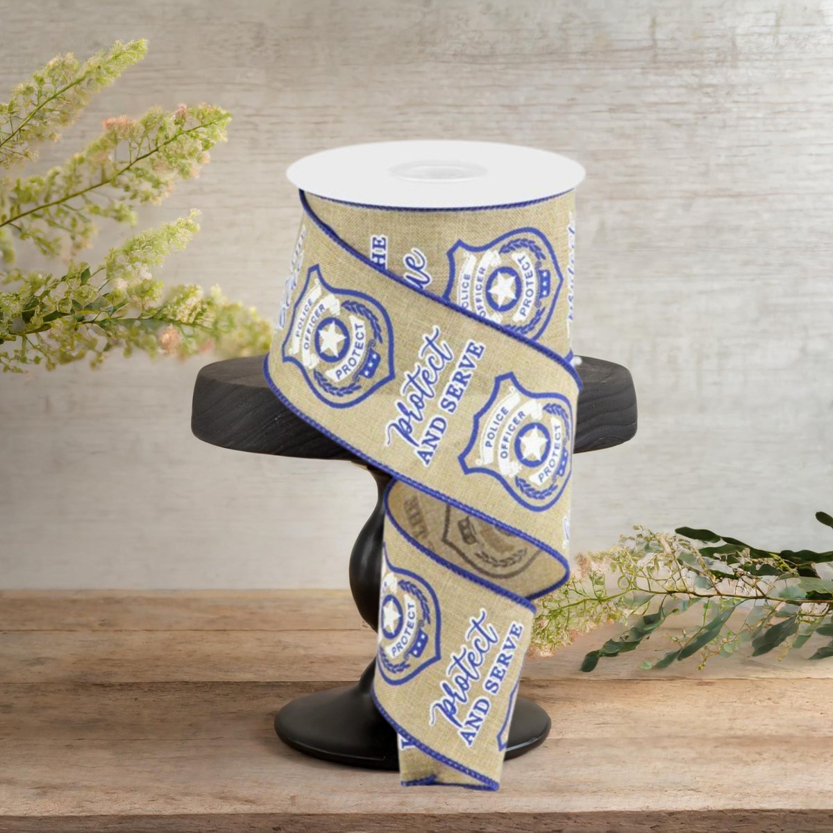 Shop For 2.5" Police Badge Ribbon: Light Beige (10 Yards)