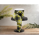Shop For 2.5" Printed Plaid Ribbon: Yellow, Black, White at Michelle's aDOORable Creations