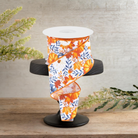 Shop For 2.5" Pumpkin Foliage Ribbon: White/Navy (10 Yards)