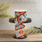 Shop For 2.5" Pumpkins Bittersweet Ribbon: Ivory/Teal (10 Yards)