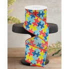 Shop For 2.5" Puzzle Piece Ribbon: Autism Awareness (10 Yards)